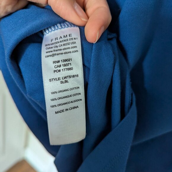 frame frankie t shirt in blue size M - Picture 7 of 8